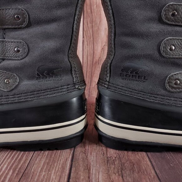 Sorel Womens Size 7 Joan of Arctic Boot Gray Black Shearling Waterproof - Picture 8 of 14